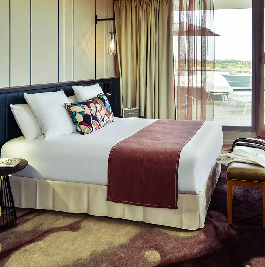 Chambres spacieuses, design et ultra confortables